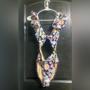 Tanya Taylor Blue multi colored Coraline One Piece size S